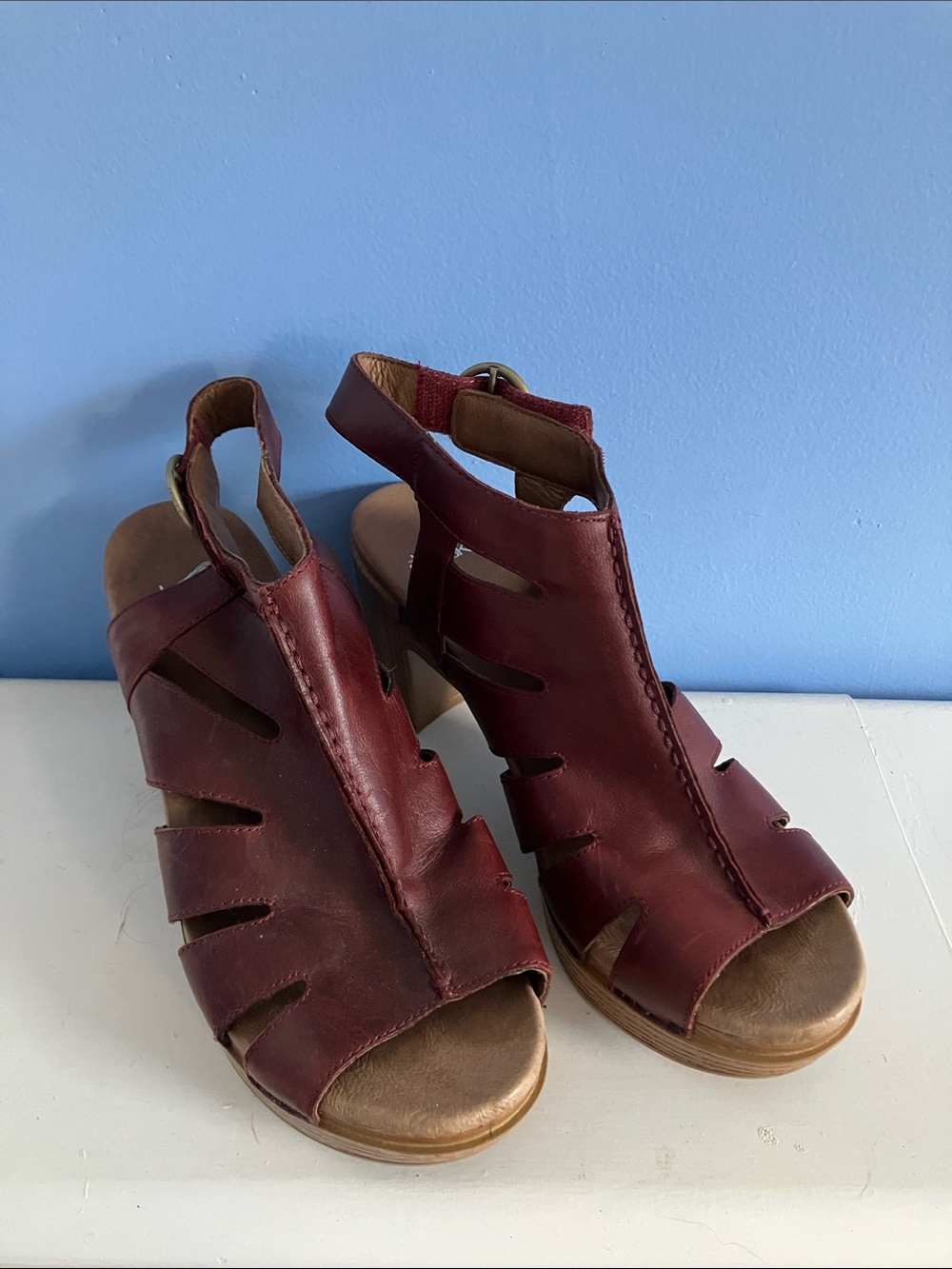 Dansko Women’s Maroon Clog Heeled Sandals - US 8.5 / EU 39
